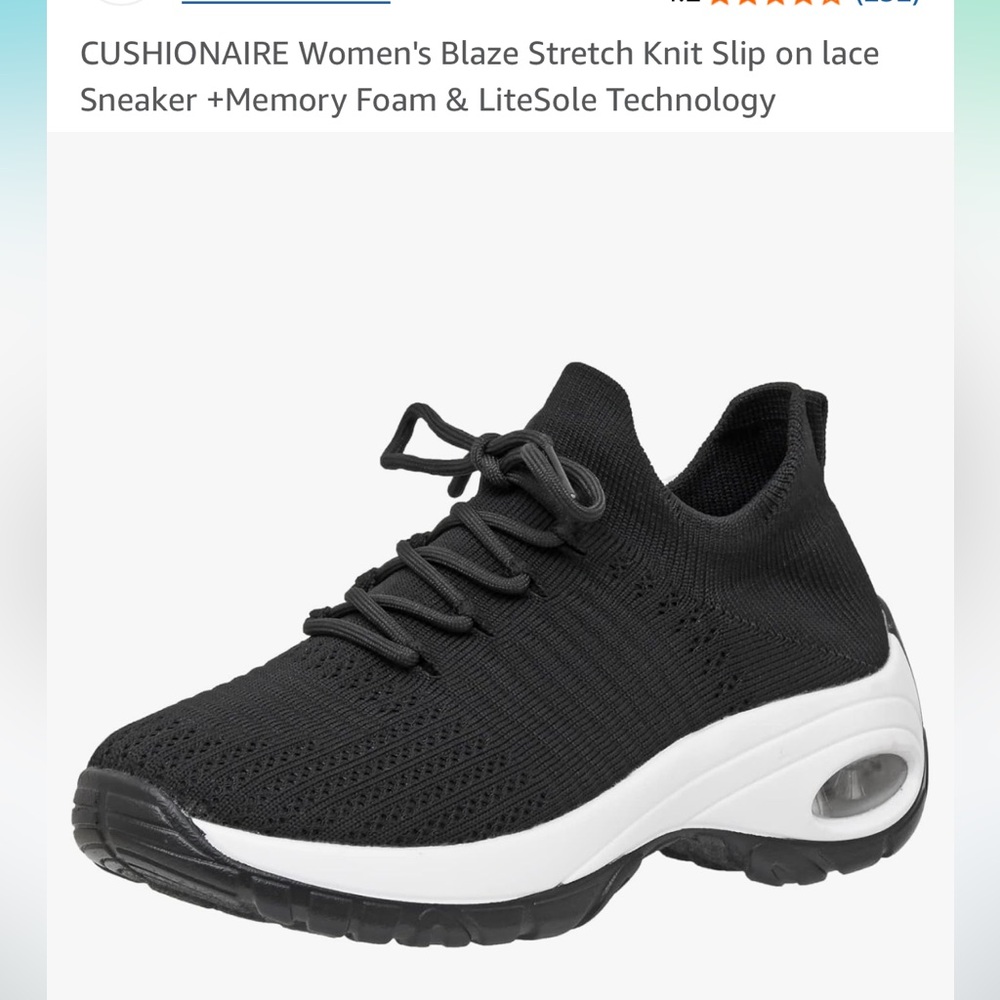 Women's Black Blaze Stretch Knit Sneakers